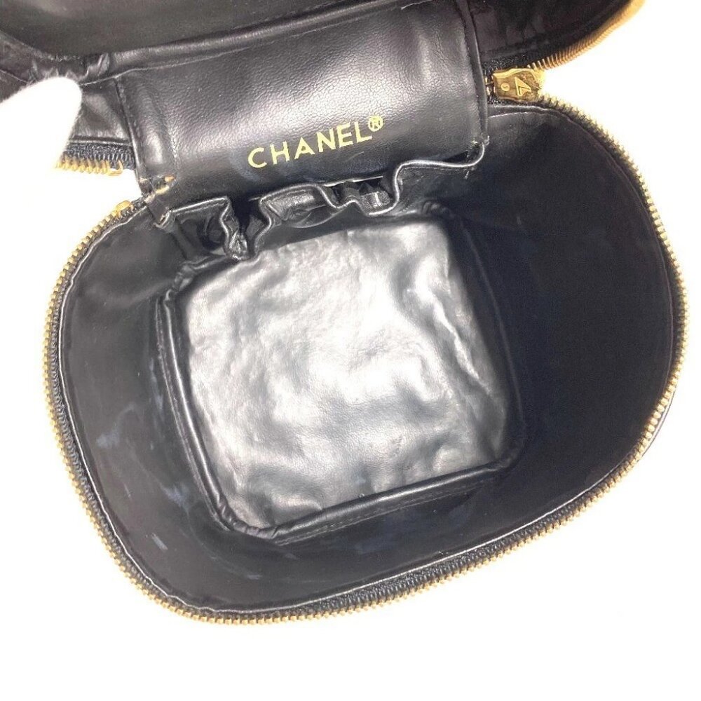 CHANEL CC CC Mark logo Pico Lore Bag Vanity Bag Pouch BOX Hand Bag - Picture 11 of 16
